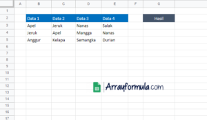 Menggabungkan Banyak Kolom Menjadi Satu Kolom Dengan FLATTEN Arrayformula